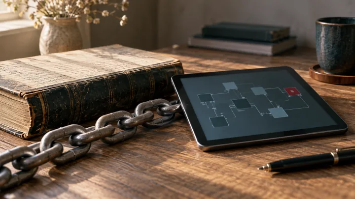 Illustration zum Beitrag Praktische Anwendung von Blockchain-Technologie