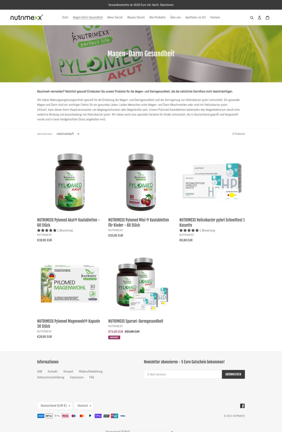 Nutrimexx – ursprüngliche Gestaltung